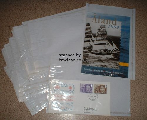 (image for) 50 Clearfront Bags Stamp Storage 140mm X 230mm
