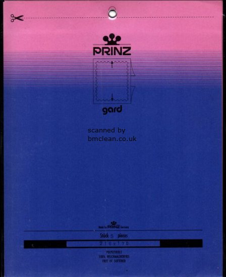 (image for) Prinz Stamp Mounts 210mm x 170mm Blocks, Miniature Sheets