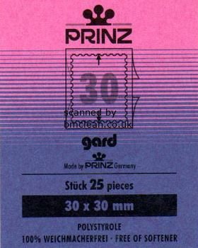 (image for) Prinz Stamp Mounts 30mm x 30mm G.B. Commemoratives