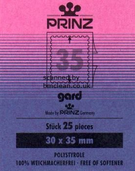 (image for) Prinz Stamp Mounts 30mm x 35mm G.B. Machin H.V's.