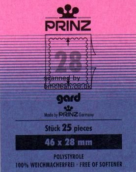 (image for) Prinz Stamp Mounts 46mm x 28mm Definitive High Values