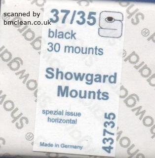 (image for) Showgard Mounts 37mm x 35mm G.B. Commemoratives