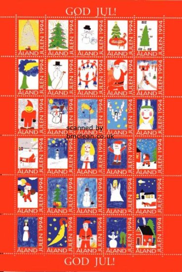 (image for) 1994 Christmas Seals Sheet