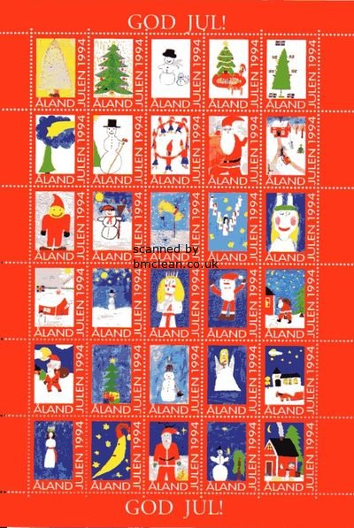 (image for) 1994 Christmas Seals Sheet
