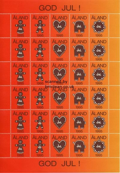 (image for) 1995 Christmas Seals Sheet