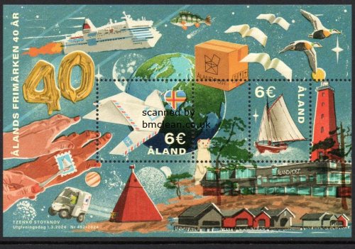 (image for) 2024 Aland Stamps - 40th Anniv. (M/S)
