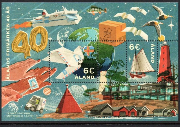 (image for) 2024 Aland Stamps - 40th Anniv. (M/S)