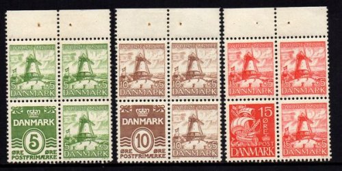 (image for) 1937 Dybbol Mill Booklet Panes x 3