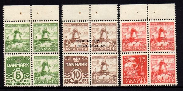 (image for) 1937 Dybbol Mill Booklet Panes x 3