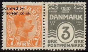 (image for) Christian X 7ø and 3ø Wavy Line Horiz. Pair