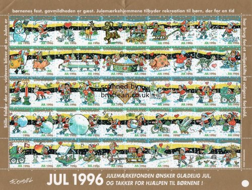 (image for) 1996 Christmas Seals (Sheet)