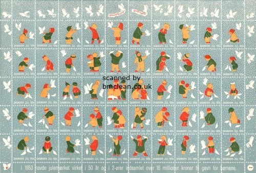 (image for) 1954 Christmas Seals (Sheet)