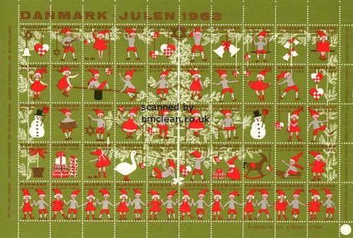 (image for) 1963 Christmas Seals (Sheet)