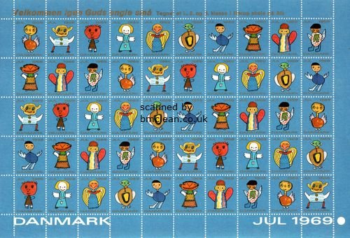 (image for) 1969 Christmas Seals (Sheet)