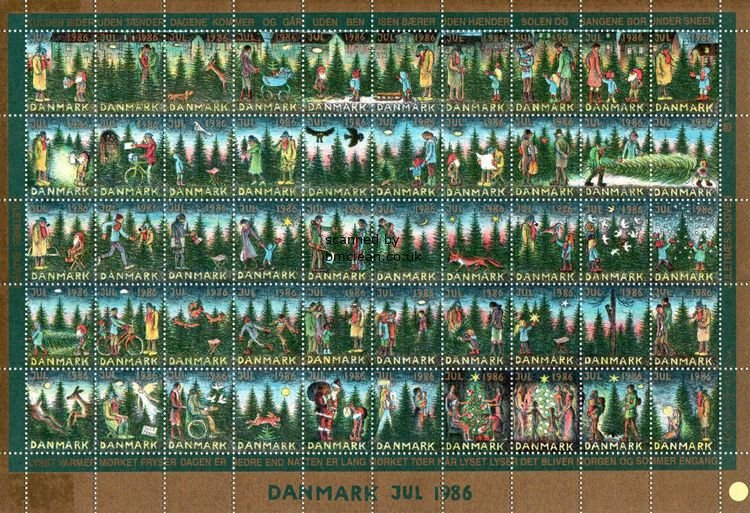 (image for) 1986 Christmas Seals (Sheet)