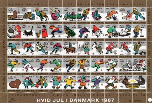 (image for) 1987 Christmas Seals (Sheet)