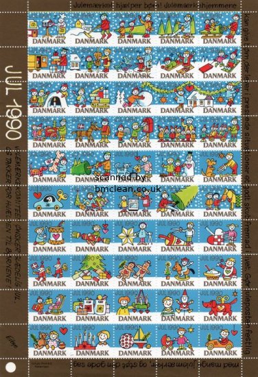 (image for) 1990 Christmas Seals (Sheet)