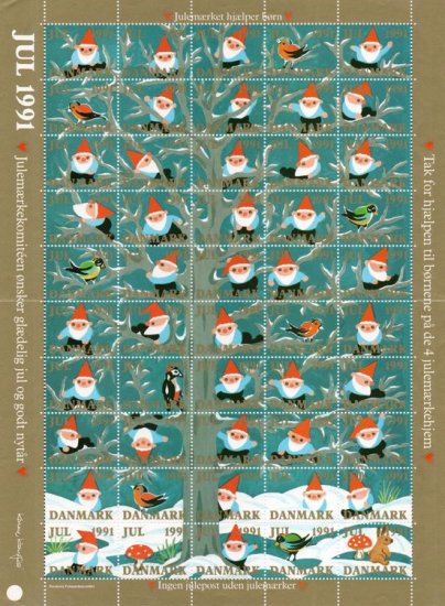 (image for) 1991 Christmas Seals (Sheet)