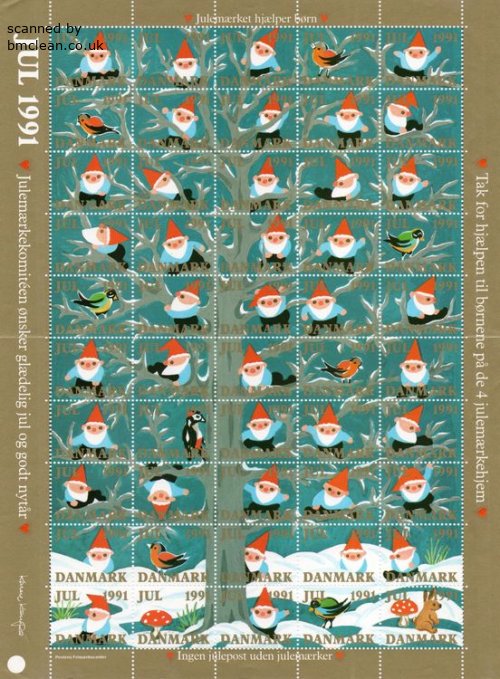 (image for) 1991 Christmas Seals (Sheet)