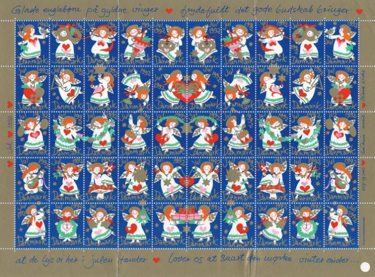 (image for) 1992 Christmas Seals (Sheet)