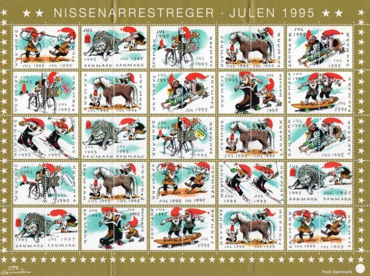 (image for) 1995 Christmas Seals (Sheet)