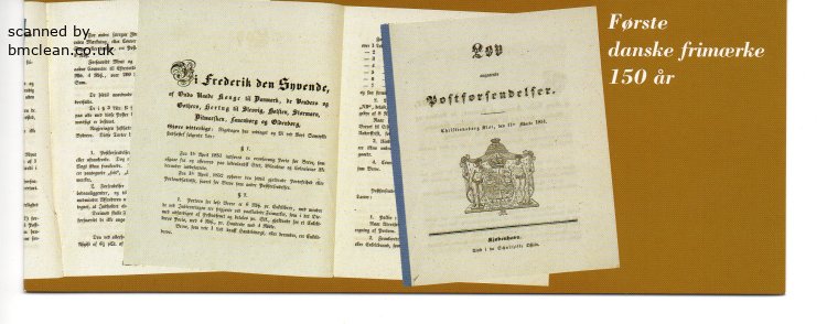 (image for) 2001 Anniv. of First Danish Stamps M/S Booklet