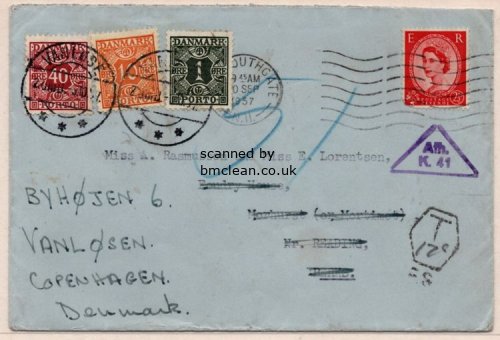 (image for) 1957 Re-directed Cover Reading to Copenhagen