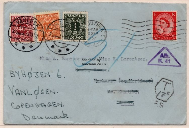 (image for) 1957 Re-directed Cover Reading to Copenhagen