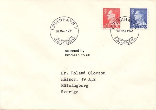 (image for) 1961 (May) King Frederik IX 30ø & 60ø