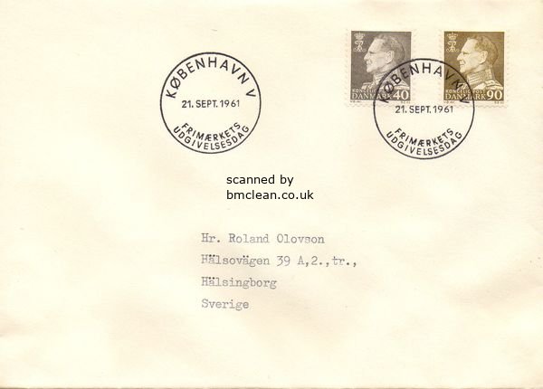 (image for) 1961 (Sept.) King Frederik IX 40ø & 90ø