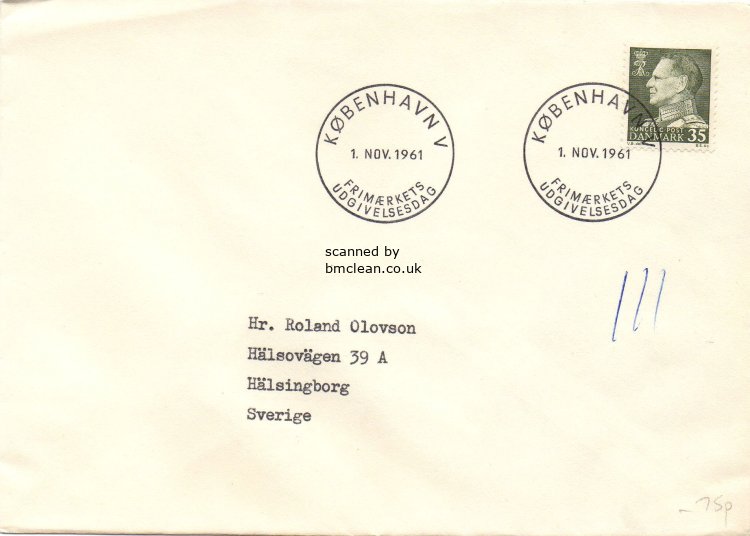 (image for) 1961 (Nov.) King Frederik IX 35ø