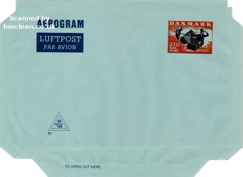 (image for) 1984 Flying Trunk Aerogram (No: 51)