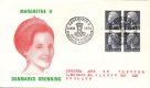 (image for) 1974 (Mar.) Queen Margrethe 120ø Grey Block of 4