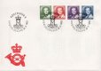 (image for) 1983 Queen Margrethe 2.20 Kr. 2.50 Kr 3.00 Kr & 3.50 Kr. (P.O.)