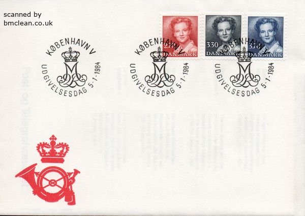 (image for) 1983 Queen Margrethe 2.80 Kr 3.50 Kr & 3.80 Kr. (P.O.)