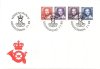 (image for) 1988 Queen Margrethe 3.00 Kr. 3.20 Kr, 3.80 Kr & 4.10 Kr.