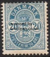 (image for) 1895 20ø Blue (Perf 12½)