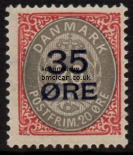 (image for) 1912 35ø on 20ø Grey & Red