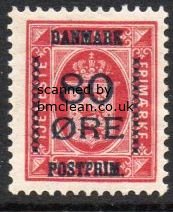(image for) 1915 80ø on 8ø Red Official (U/M)