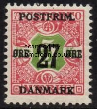 (image for) 1918 27ø on 5 Kr Green and Red