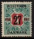 (image for) 1918 27ø on 1 kr Red & Green