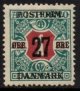 (image for) 1918 27ø on 1 kr Red & Green