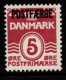 (image for) 1942 5ø Maroon 'POSTFÆRGE’ Overprint