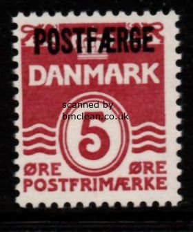 (image for) 1942 5ø Maroon 'POSTFÆRGE’ Overprint