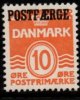 (image for) 1936 10ø Orange 'POSTFÆRGE’ Overprint