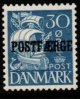 (image for) 1936 30ø Blue Type I 'POSTFÆRGE’ Overprint