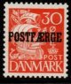(image for) 1940 30ø Orange Type II 'POSTFÆRGE’ Overprint