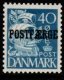 (image for) 1942 40ø Blue Type II 'POSTFÆRGE’ Overprint