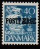 (image for) 1942 40ø Blue Type II 'POSTFÆRGE’ Overprint