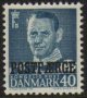 (image for) 1949 40ø Blue 'POSTFÆRGE’ Overprint
